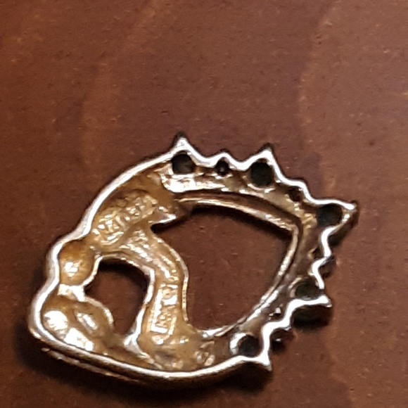 gold pendant with diamond's and emeralds - Picture 2 of 2